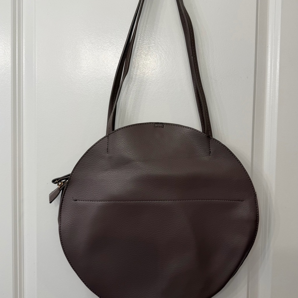 Anthropologie Taupe Women's Circle Tote Bag with Matching Change Purse